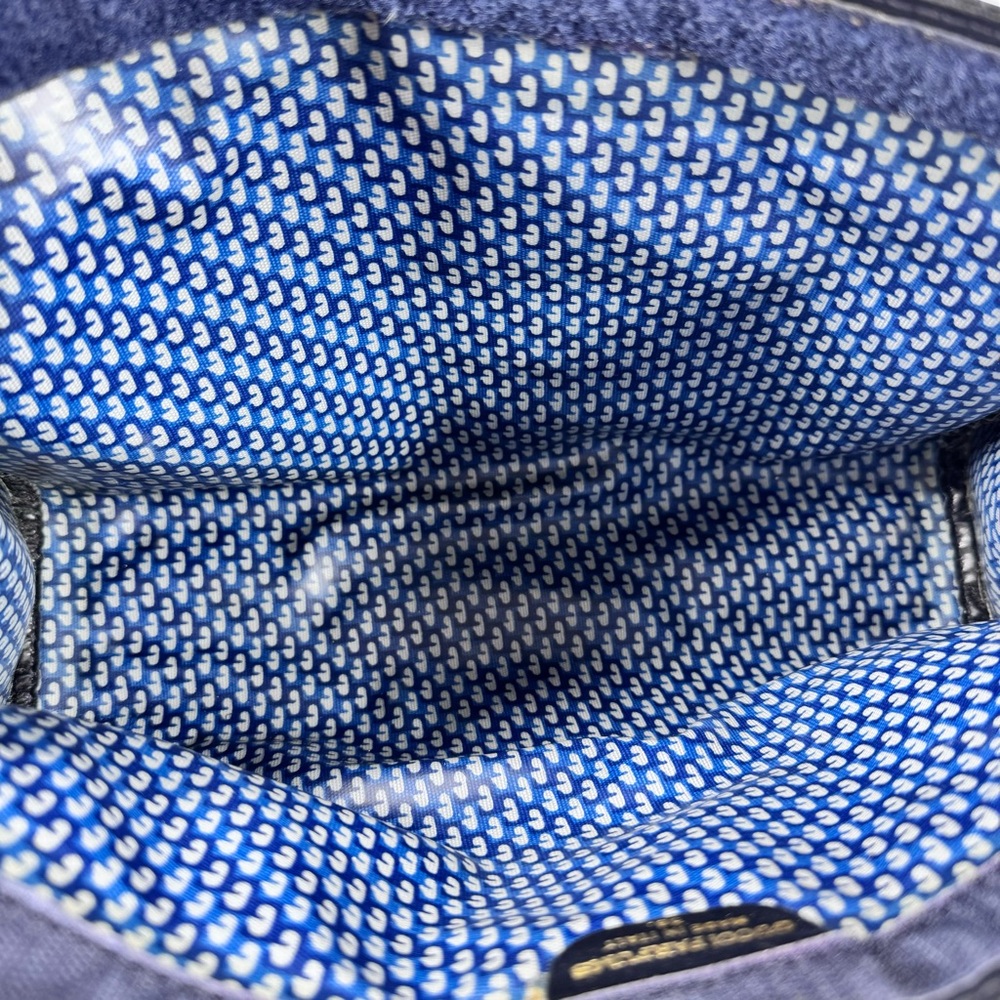 ♦️SOLD♦️Gucci Vintage large Clutch crossbody bag Handbag Suede Leather navy blue - Picture 12 of 13